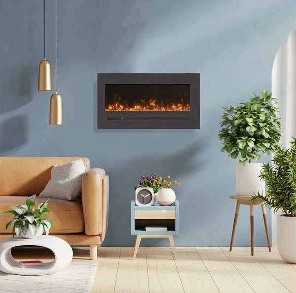 Amantii 26 Inch Wall Or Flush Mount Smart Electric Fireplace With Steel Surround 4 Amantii 26 Inch Wall Or Flush Mount Smart Electric Fireplace With Steel Surround - Image 2
