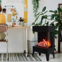 Amantii 20 Inch Cube Smart Electric Fireplace -Fireplace Specialty Store amantii cube 25 inch 3 sided glass electric fireplace 18