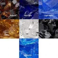 American Fireglass Medium Fire Pit Glass - 40 Lb Jar