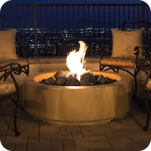 American Fyre Designs Louvre Round Gas Fire Pit 4 American Fyre Designs Louvre Round Gas Fire Pit - Image 2