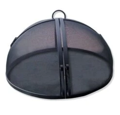 Aspen Industries Master Flame Twin-Access Dome Fire Pit Screen - Carbon Steel