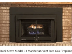 Buck Stove Contemporary Corner Fireplace Mantel With Model 34 Manhattan Vent Free Gas Fireplace -Fireplace Specialty Store buck stove contemporary corner fireplace mantel with model 34 manhattan vent free gas fireplace 116