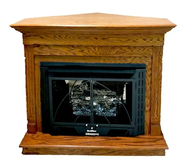 Buck Stove Contemporary Corner Fireplace Mantel For Model 34 Stoves