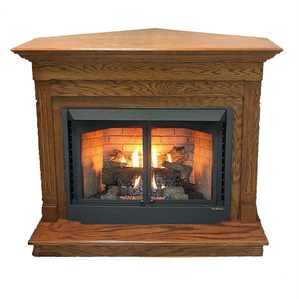 Buck Stove Corner Fireplace Mantel With 36 Inch 36ZCBB Series Vent Free Builder Series Gas Firebox 3 Buck Stove Corner Fireplace Mantel With 36 Inch 36ZCBB Series Vent Free Builder Series Gas Firebox