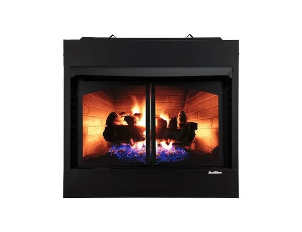 Buck Stove Corner Fireplace Mantel With 36 Inch 36ZCBB Series Vent Free Builder Series Gas Firebox 4 Buck Stove Corner Fireplace Mantel With 36 Inch 36ZCBB Series Vent Free Builder Series Gas Firebox - Image 2