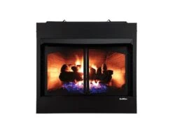 Buck Stove Corner Fireplace Mantel With Model 42ZCBB Vent Free Builder Series Gas Firebox -Fireplace Specialty Store buck stove corner fireplace mantel with model 42zcbb vent free builder series gas firebox 71