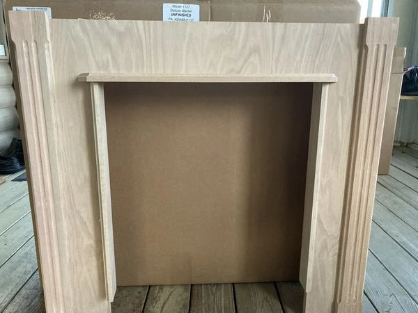 Buck Stove Deluxe Corner Fireplace Mantel With Model 1127 Vent Free Gas Fireplace 4 Buck Stove Deluxe Corner Fireplace Mantel With Model 1127 Vent Free Gas Fireplace - Image 2