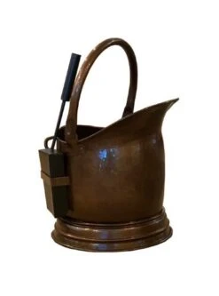 Dagan 14 Inch Antique Brass Coal Bucket And Shovel
