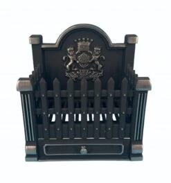 Dagan 16 Inch Lion Crest Cast Iron Log Basket Grate