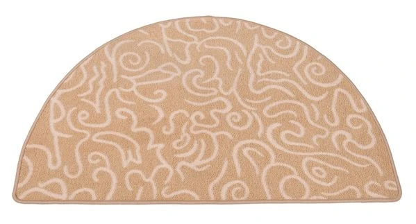 Dagan 43 Inch Beige And White Half-Round Hearth Rug 3 Dagan 43 Inch Beige And White Half-Round Hearth Rug