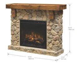 Dimplex Fieldstone Electric Fireplace With Mantel -Fireplace Specialty Store dimplex fieldstone electric fireplace and mantel package 59