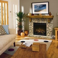 Dimplex Fieldstone Electric Fireplace With Mantel -Fireplace Specialty Store dimplex fieldstone electric fireplace and mantel package 60