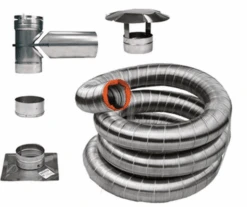 Drolet Vortex 6 Inch Diameter Stainless Steel Flex Liner Kit - 35 Feet