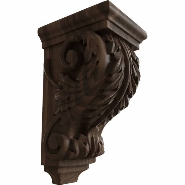 Ekena Millwork 3 1/2 Inch Small Acanthus Wood Corbel 8 Ekena Millwork 3 1/2 Inch Small Acanthus Wood Corbel - Image 6