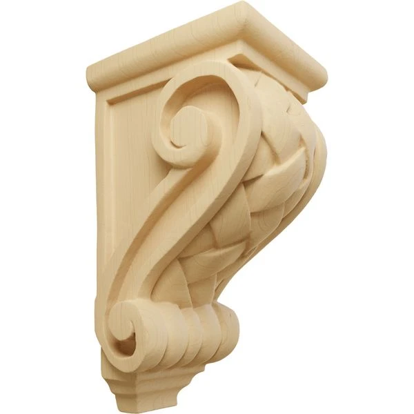 Ekena Millwork 3 1/2 Inch Small Basket Weave Corbel 3 Ekena Millwork 3 1/2 Inch Small Basket Weave Corbel