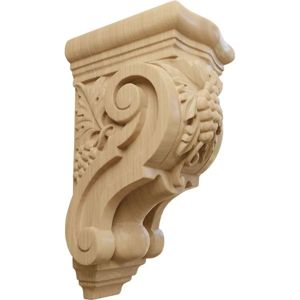 Ekena Millwork 3 1/2 Inch Small Grape Bunches Corbel 4 Ekena Millwork 3 1/2 Inch Small Grape Bunches Corbel - Image 2