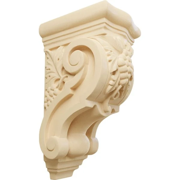 Ekena Millwork 3 1/2 Inch Small Grape Bunches Corbel 6 Ekena Millwork 3 1/2 Inch Small Grape Bunches Corbel - Image 4