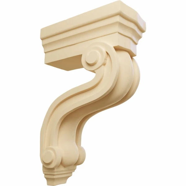 Ekena Millwork 3 3/8 Inch Los Angeles Hollow Back Corbel 6 Ekena Millwork 3 3/8 Inch Los Angeles Hollow Back Corbel - Image 4
