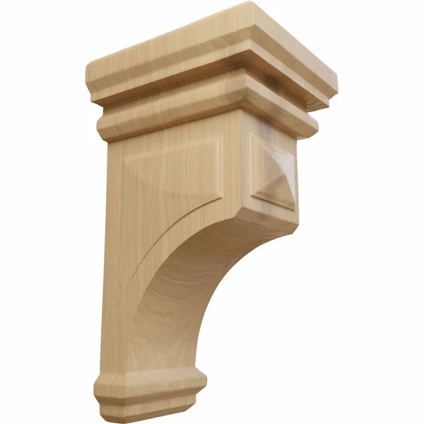 Ekena Millwork 6 Inch Large Woodruff Wood Corbel 4 Ekena Millwork 6 Inch Large Woodruff Wood Corbel - Image 2