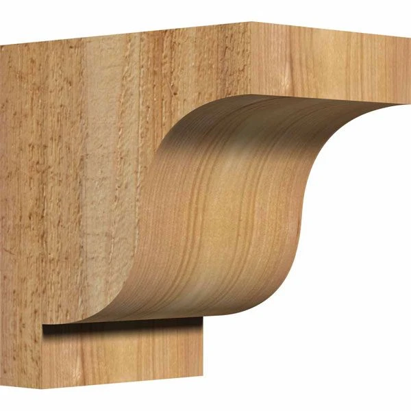 Ekena Millwork 7 1/2 Inch Smooth Newport Corbel With Backplate 3 Ekena Millwork 7 1/2 Inch Smooth Newport Corbel With Backplate