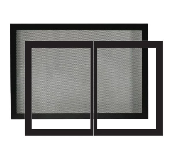 Empire Door Frame With Barrier Screen And Standard Rectangular Doors - Matte Black - Keystone Deluxe 34 Inch Models 3 Empire Door Frame With Barrier Screen And Standard Rectangular Doors - Matte Black - Keystone Deluxe 34 Inch Models