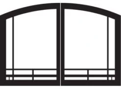 Empire Pewter Mission Arch Door Set For 32' Select Breckenridge Fireboxes