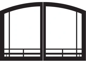 Empire Pewter Mission Arch Door Set For 32' Select Breckenridge Fireboxes 3 Empire Pewter Mission Arch Door Set For 32' Select Breckenridge Fireboxes