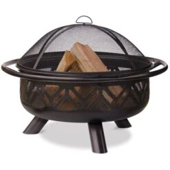 Endless Summer Oil-Rubbed Bronze Fire Pit With Geometric Design
