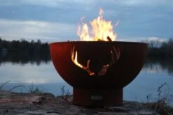 Fire Pit Art Antlers Wood Burning Fire Bowl