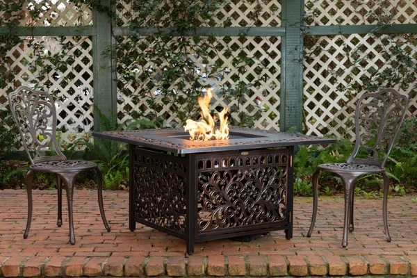 Fire Sense 42' Sedona Square Propane Gas Fire Pit 5 Fire Sense 42' Sedona Square Propane Gas Fire Pit - Image 3
