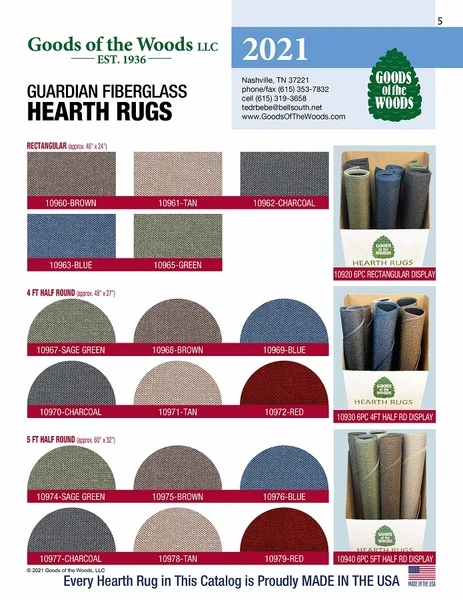 Goods Of The Woods 2 X 4 Foot Fiberglass Face Guardian Rectangular Hearth Rug 4 Goods Of The Woods 2 X 4 Foot Fiberglass Face Guardian Rectangular Hearth Rug - Image 2