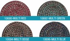 Goods Of The Woods 48 X 27 Inch Polypropylene Braided Multicolor Half Round Hearth Rug