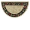 Goods Of The Woods Garden Pattern Half Round Olefin Hearth Rug -Fireplace Specialty Store goods of the woods oriental half round olefin hearth rug with garden pattern 25 inch x 42 inch 165