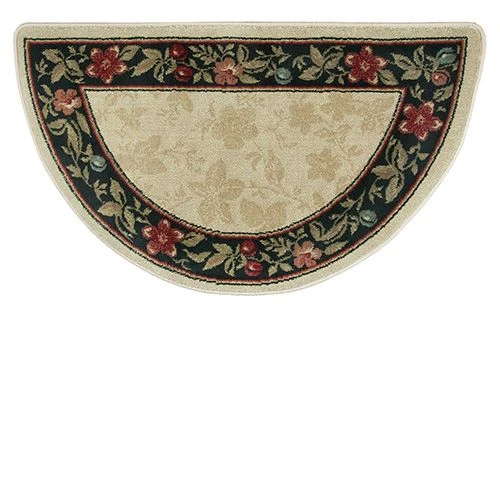 Goods Of The Woods Garden Pattern Half Round Olefin Hearth Rug 3 Goods Of The Woods Garden Pattern Half Round Olefin Hearth Rug