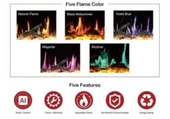 Litedeer Homes 48 Inch Latitude II Push-In Linear Electric Fireplace With Fire Media -Fireplace Specialty Store litedeer homes 48 inch latitude ii push in linear electric fireplace with fire media 69