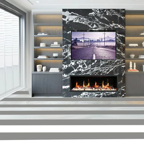 Litedeer Homes Latitude 45 Inch Ultra Slim Built-in Electric Linear Fireplace 6 Litedeer Homes Latitude 45 Inch Ultra Slim Built-in Electric Linear Fireplace - Image 4