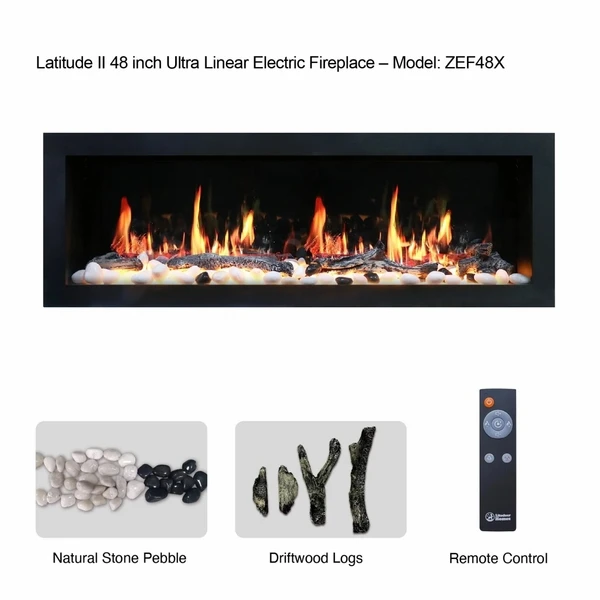 Litedeer Homes Latitude II 48 Inch Seamless Push-in Electric Linear Fireplace 8 Litedeer Homes Latitude II 48 Inch Seamless Push-in Electric Linear Fireplace - Image 6