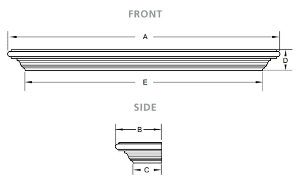 Majestic 72' Gifford Mantel Shelf 4 Majestic 72' Gifford Mantel Shelf - Image 2