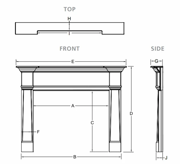 Majestic Bellevue C Primed MDF Wood Fireplace Mantel 4 Majestic Bellevue C Primed MDF Wood Fireplace Mantel - Image 2