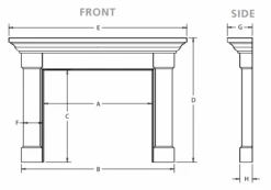 Majestic Portico B Primed MDF Wood Fireplace Mantel -Fireplace Specialty Store majestic portico b primed mdf wood fireplace mantel 8