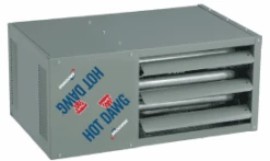 Modine Aluminized Steel Hot Dawg Separated Combustion Garage Heater With Blower