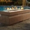Outdoor Lifestyles 56' Glass Wind Shield - Plaza Linear Fire Pit