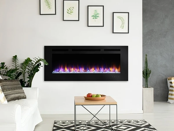 SimpliFire 48 Inch Allusion Recessed Linear Electric Wall Fireplace 4 SimpliFire 48 Inch Allusion Recessed Linear Electric Wall Fireplace - Image 2
