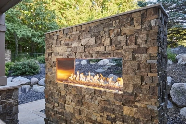 Outdoor Greatroom Company 72 Inch Linear See-Through Ready-to-Finish Fireplace 4 Outdoor Greatroom Company 72 Inch Linear See-Through Ready-to-Finish Fireplace - Image 2