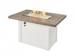 Outdoor Greatroom Company Driftwood Havenwood Rectangular Gas Fire Pit Table