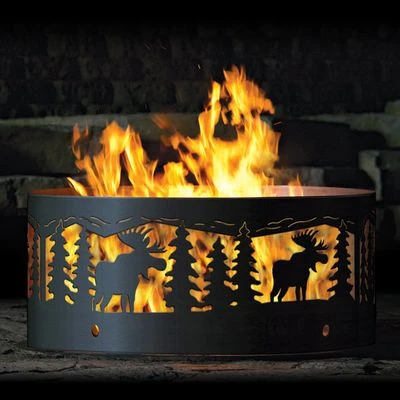 P&D Metal Works Moose Wood Burning Fire Ring 4 P&D Metal Works Moose Wood Burning Fire Ring - Image 2
