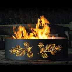 P&D Metal Works Pine Bough Wood Burning Fire Ring 5 P&D Metal Works Pine Bough Wood Burning Fire Ring -Fireplace Specialty Store p d metal works pine bough wood burning fire ring 44