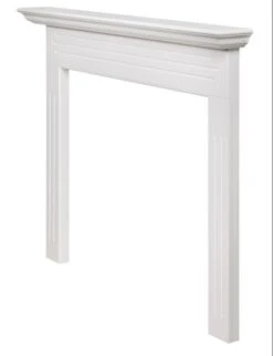Pearl Mantels 48 Inch Newport MDF Full Fireplace Mantel - White -Fireplace Specialty Store pearl mantels 510 the newport mdf fireplace mantel in white 130