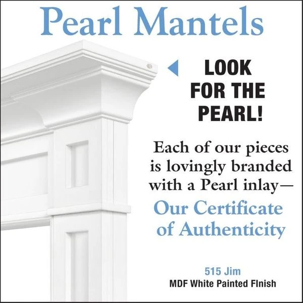 Pearl Mantels Jim 48' MDF Fireplace Mantel Surround 5 Pearl Mantels Jim 48' MDF Fireplace Mantel Surround - Image 3