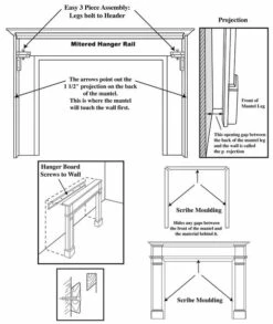 Pearl Mantels 110 Williamsburg Unfinished Fireplace Mantel Surround -Fireplace Specialty Store pearl mantels williamsburg unfinished fireplace hearth mantel no 110 129